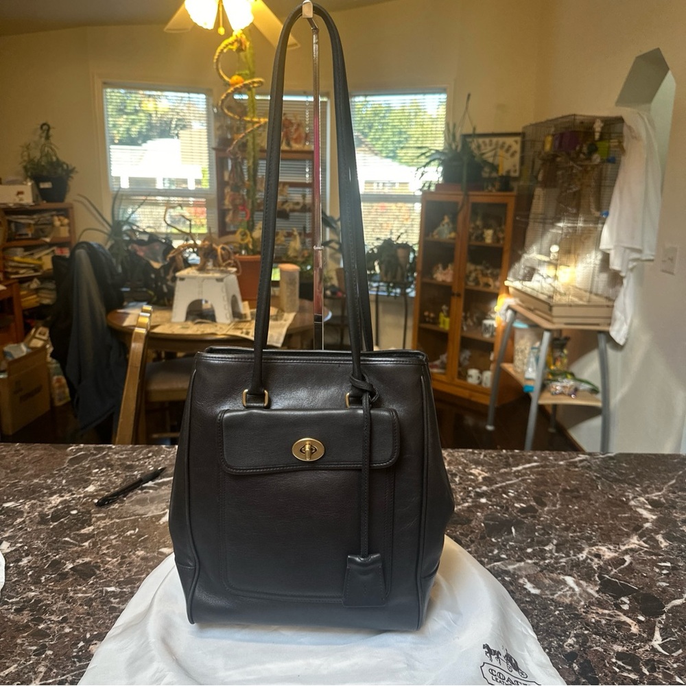 Coach Black Penelope Tote Costa Rica Medium Sz. EUC
